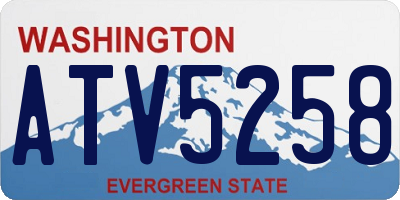 WA license plate ATV5258