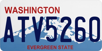 WA license plate ATV5260