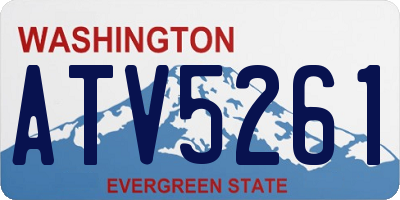 WA license plate ATV5261