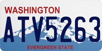 WA license plate ATV5263