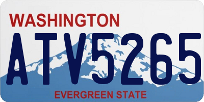 WA license plate ATV5265