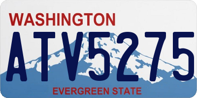 WA license plate ATV5275