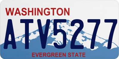WA license plate ATV5277