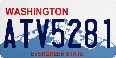 WA license plate ATV5281