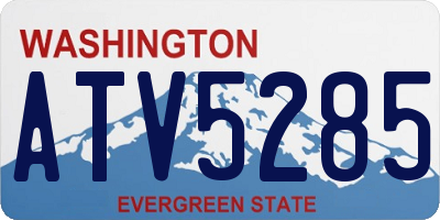 WA license plate ATV5285