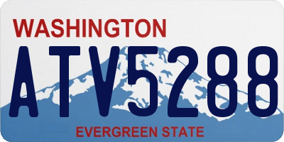 WA license plate ATV5288