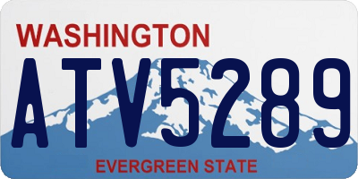 WA license plate ATV5289