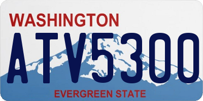 WA license plate ATV5300