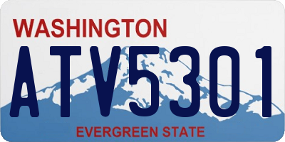 WA license plate ATV5301
