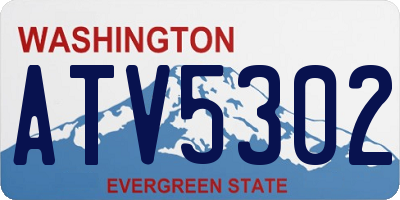 WA license plate ATV5302