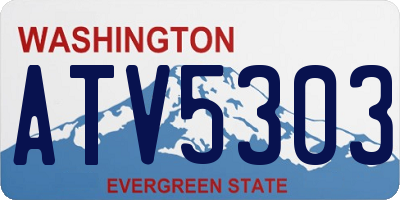 WA license plate ATV5303
