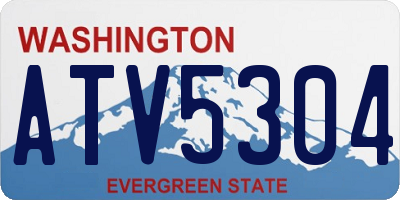 WA license plate ATV5304
