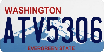 WA license plate ATV5306