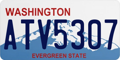 WA license plate ATV5307