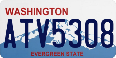 WA license plate ATV5308