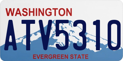 WA license plate ATV5310