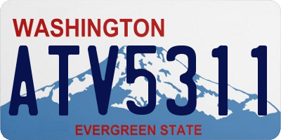 WA license plate ATV5311