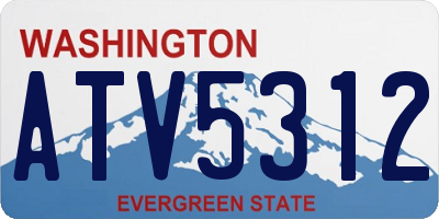 WA license plate ATV5312