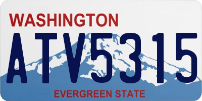 WA license plate ATV5315