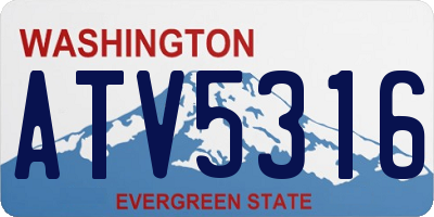 WA license plate ATV5316
