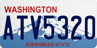 WA license plate ATV5320