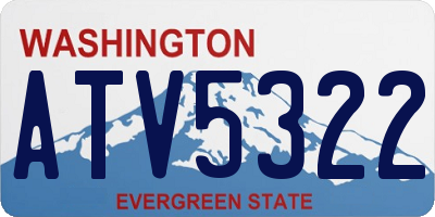 WA license plate ATV5322