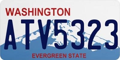 WA license plate ATV5323