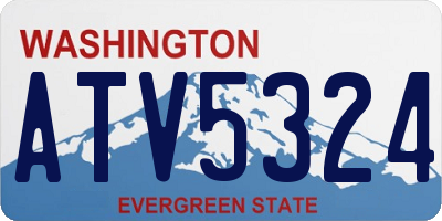 WA license plate ATV5324