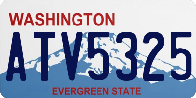 WA license plate ATV5325