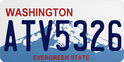 WA license plate ATV5326