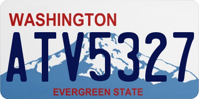 WA license plate ATV5327