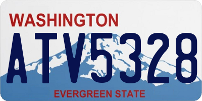 WA license plate ATV5328