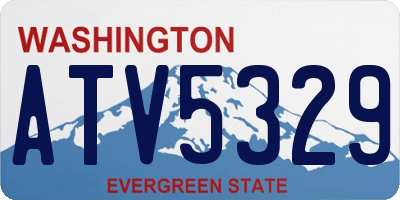 WA license plate ATV5329