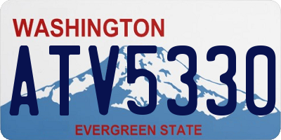 WA license plate ATV5330