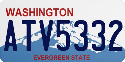 WA license plate ATV5332