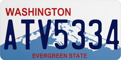 WA license plate ATV5334