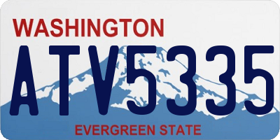 WA license plate ATV5335