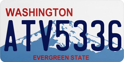 WA license plate ATV5336