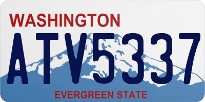 WA license plate ATV5337