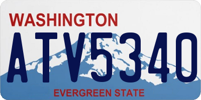 WA license plate ATV5340