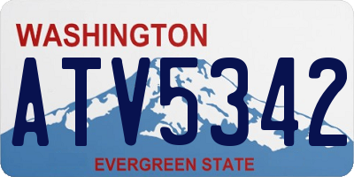 WA license plate ATV5342
