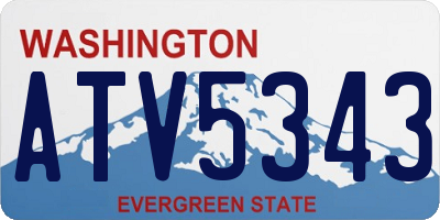 WA license plate ATV5343