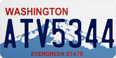 WA license plate ATV5344