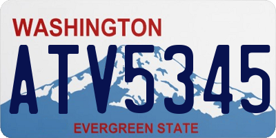 WA license plate ATV5345
