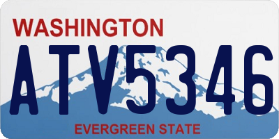 WA license plate ATV5346