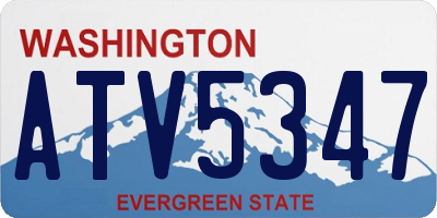 WA license plate ATV5347