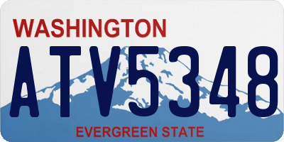 WA license plate ATV5348