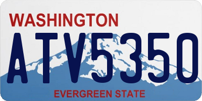 WA license plate ATV5350