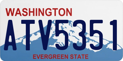 WA license plate ATV5351