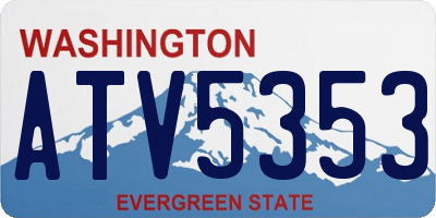WA license plate ATV5353